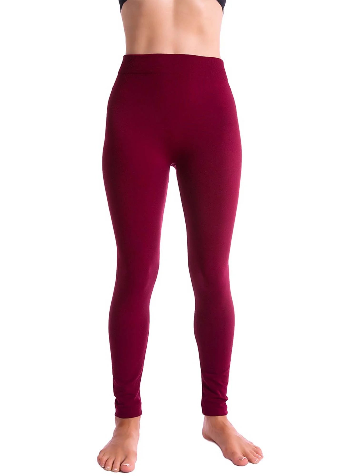 4-Pack Warm Fleece Lined Thick Brushed Full Length Leggings Tights