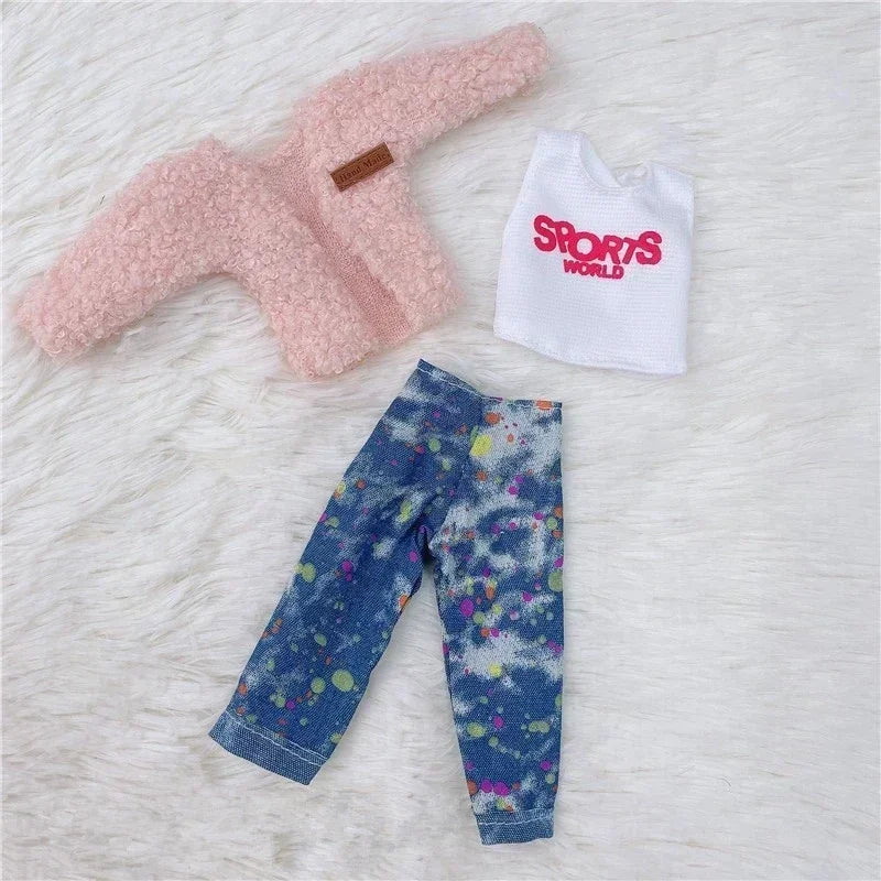 30Cm 1/6 BJD Doll Clothes Set Girl DIY Dress up Fashion Toy Accessories