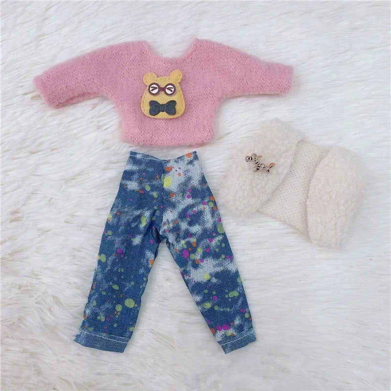 30Cm 1/6 BJD Doll Clothes Set Girl DIY Dress up Fashion Toy Accessories