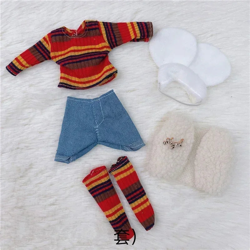30Cm 1/6 BJD Doll Clothes Set Girl DIY Dress up Fashion Toy Accessories